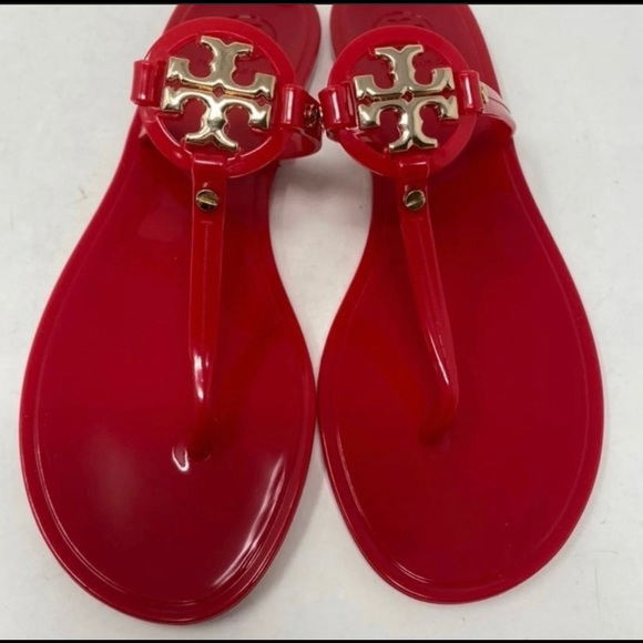 Tory Burch Red/Gold Jelly sandals - Picture 2 of 4